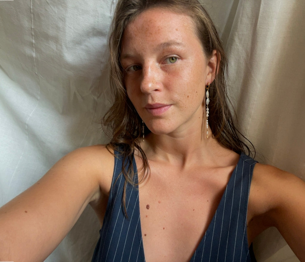 LongPearl Goldohrring