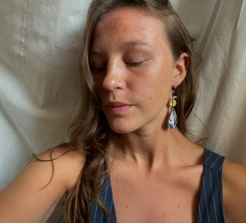 Skelviðra Muschelohrringe