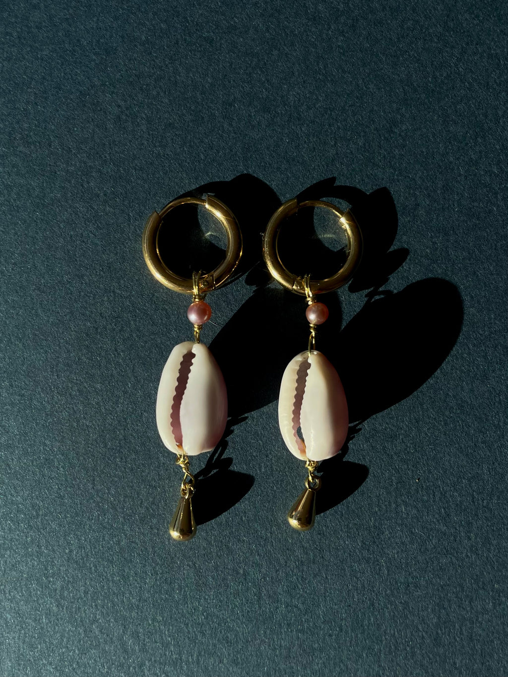 Pink Kauri Muschelohrring