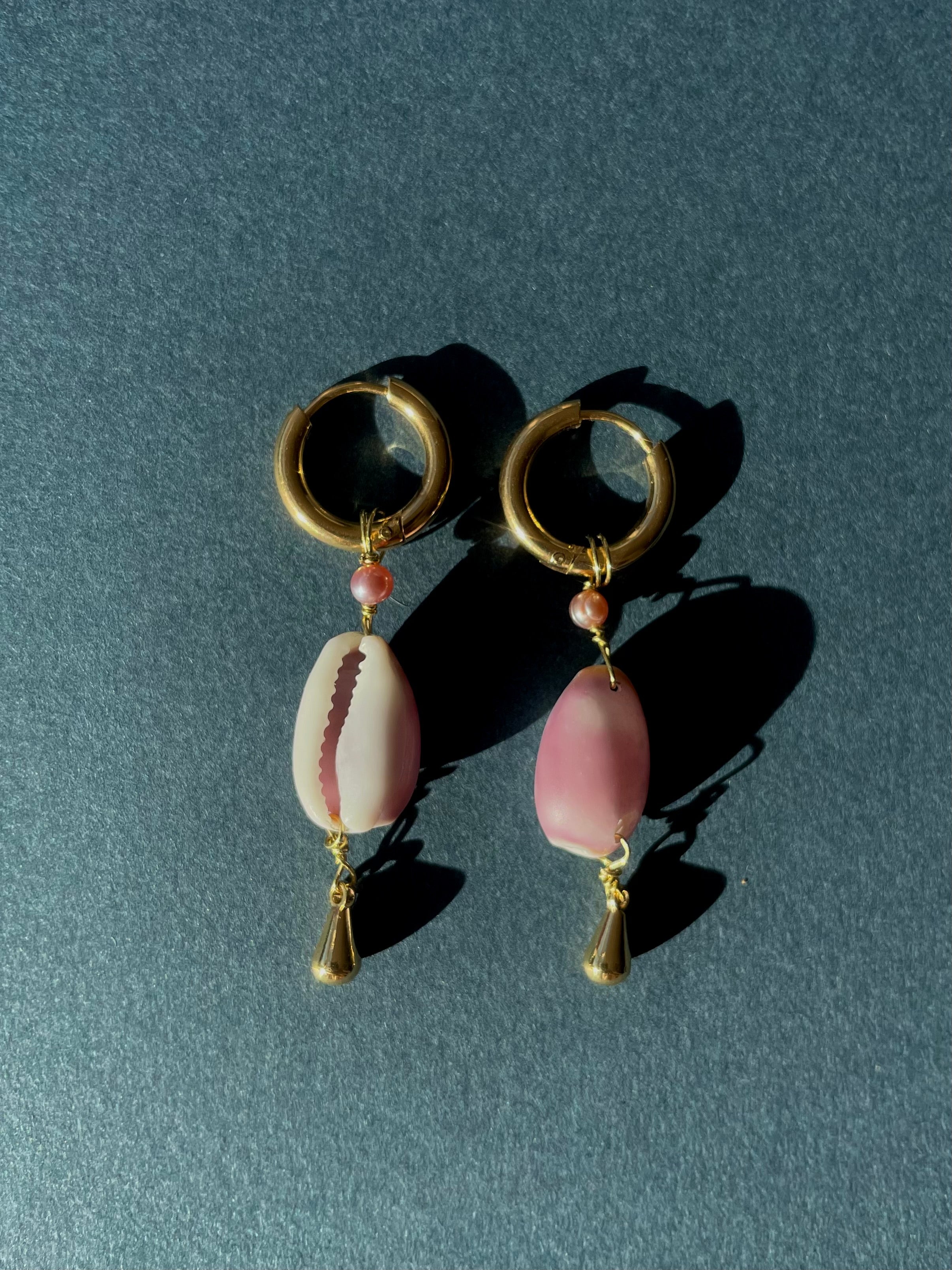 Pink Kauri Muschelohrring