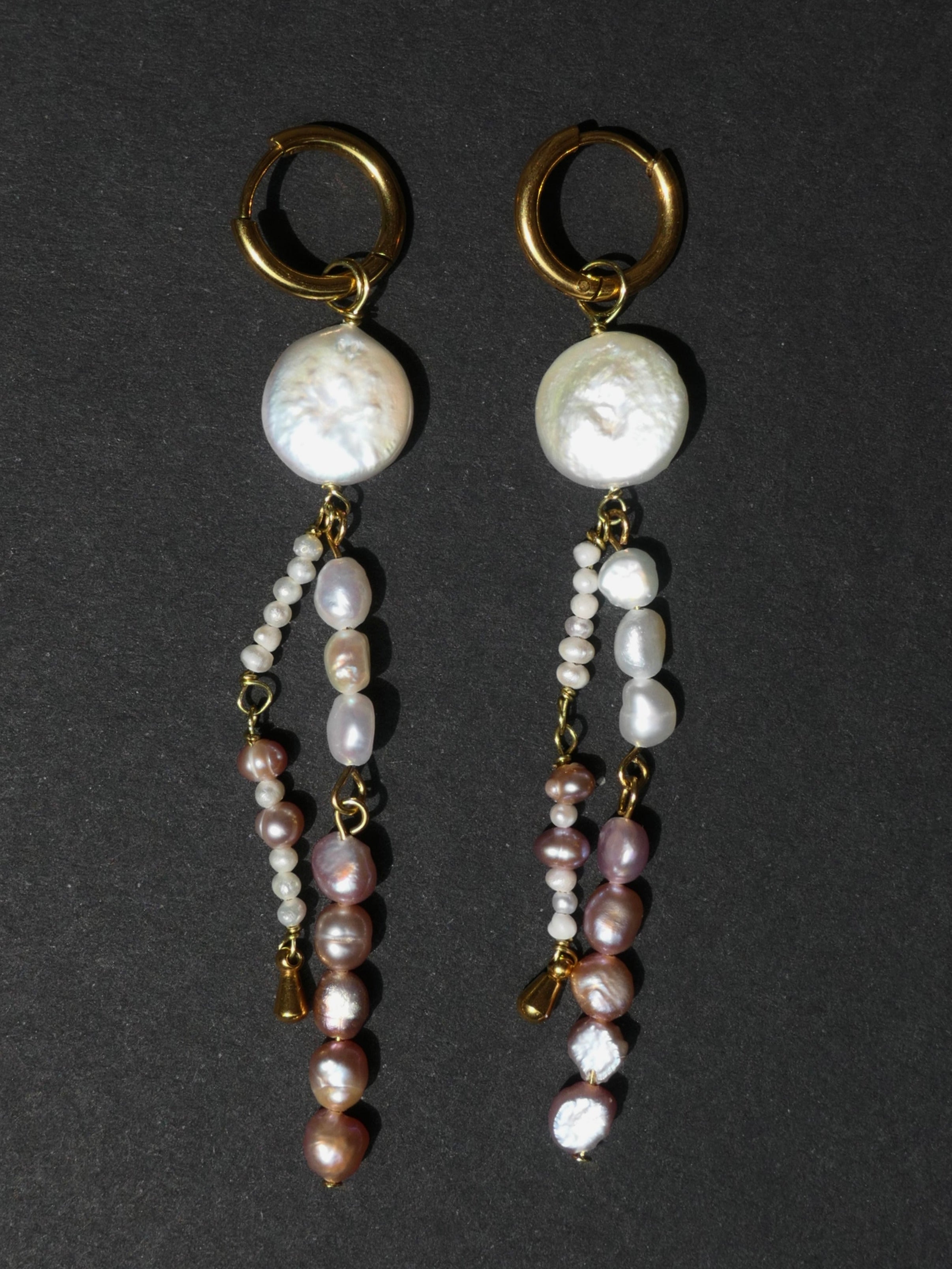 Double Pears Goldohrring