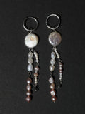 Double Pearl Silberohrring