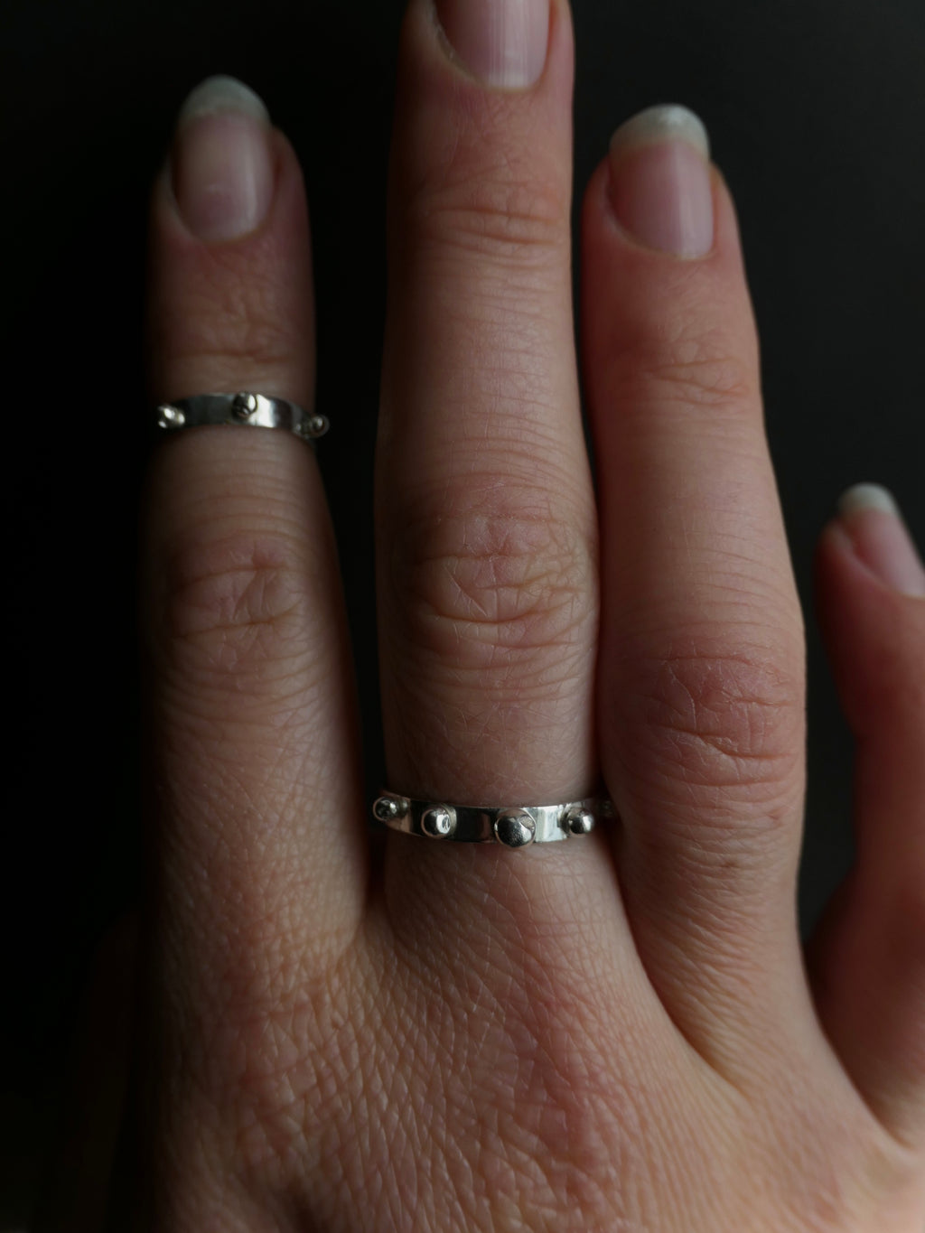 3er Kugel Sterlingsilber Ring