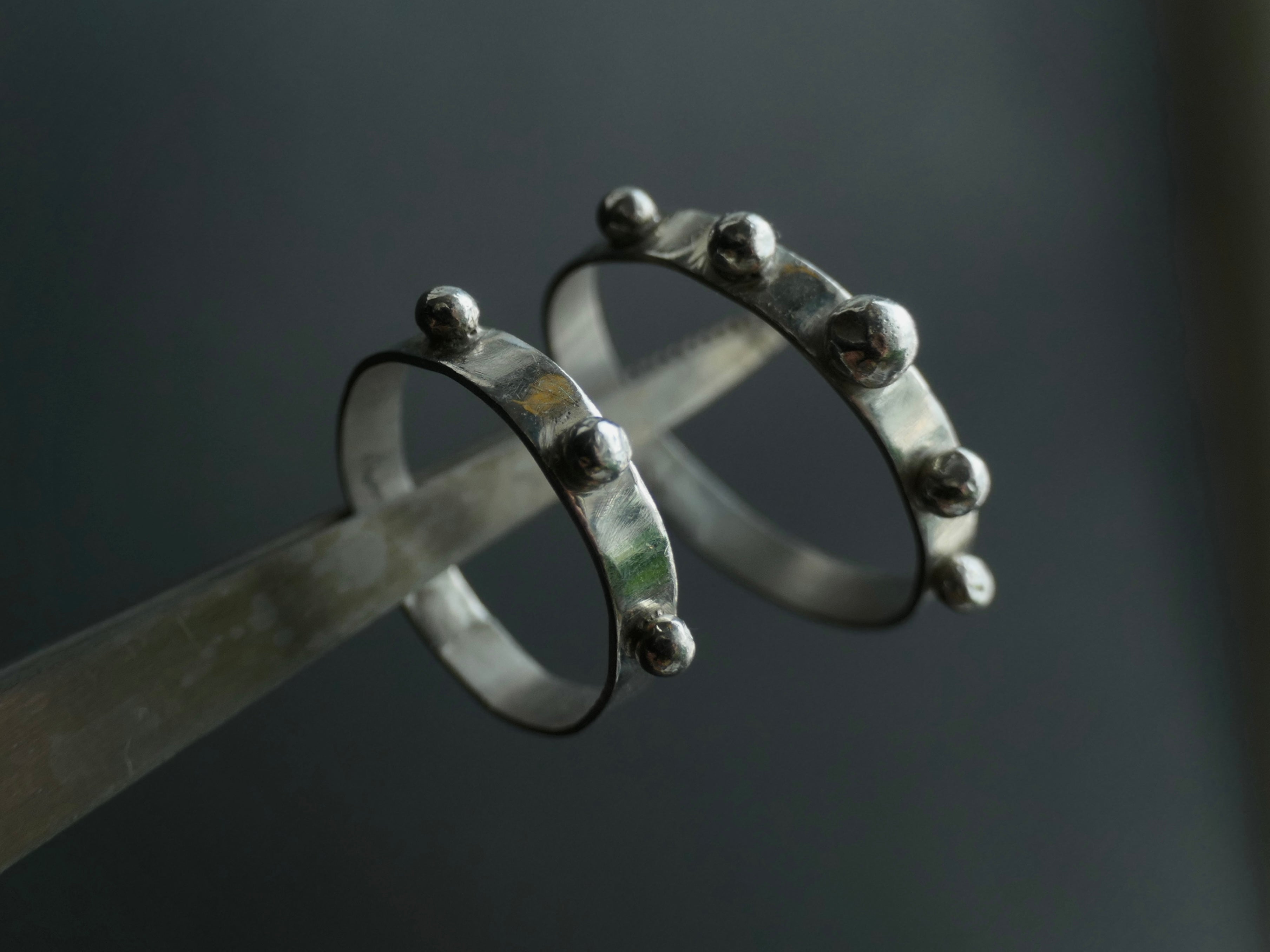 3er Kugel Sterlingsilber Ring
