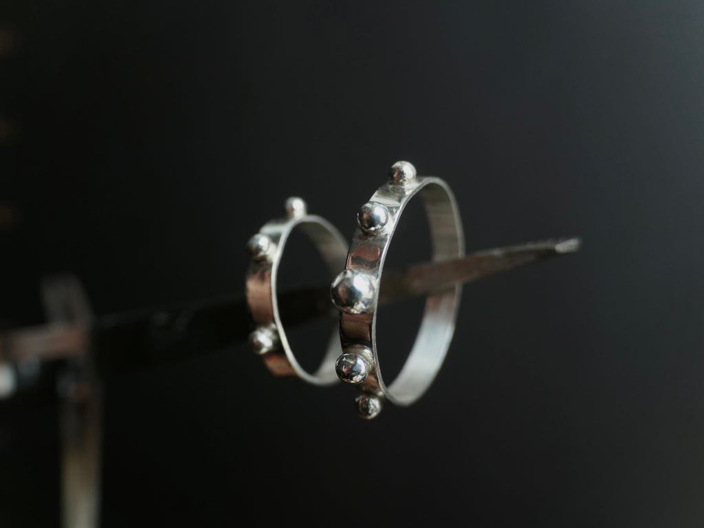 3er Kugel Sterlingsilber Ring