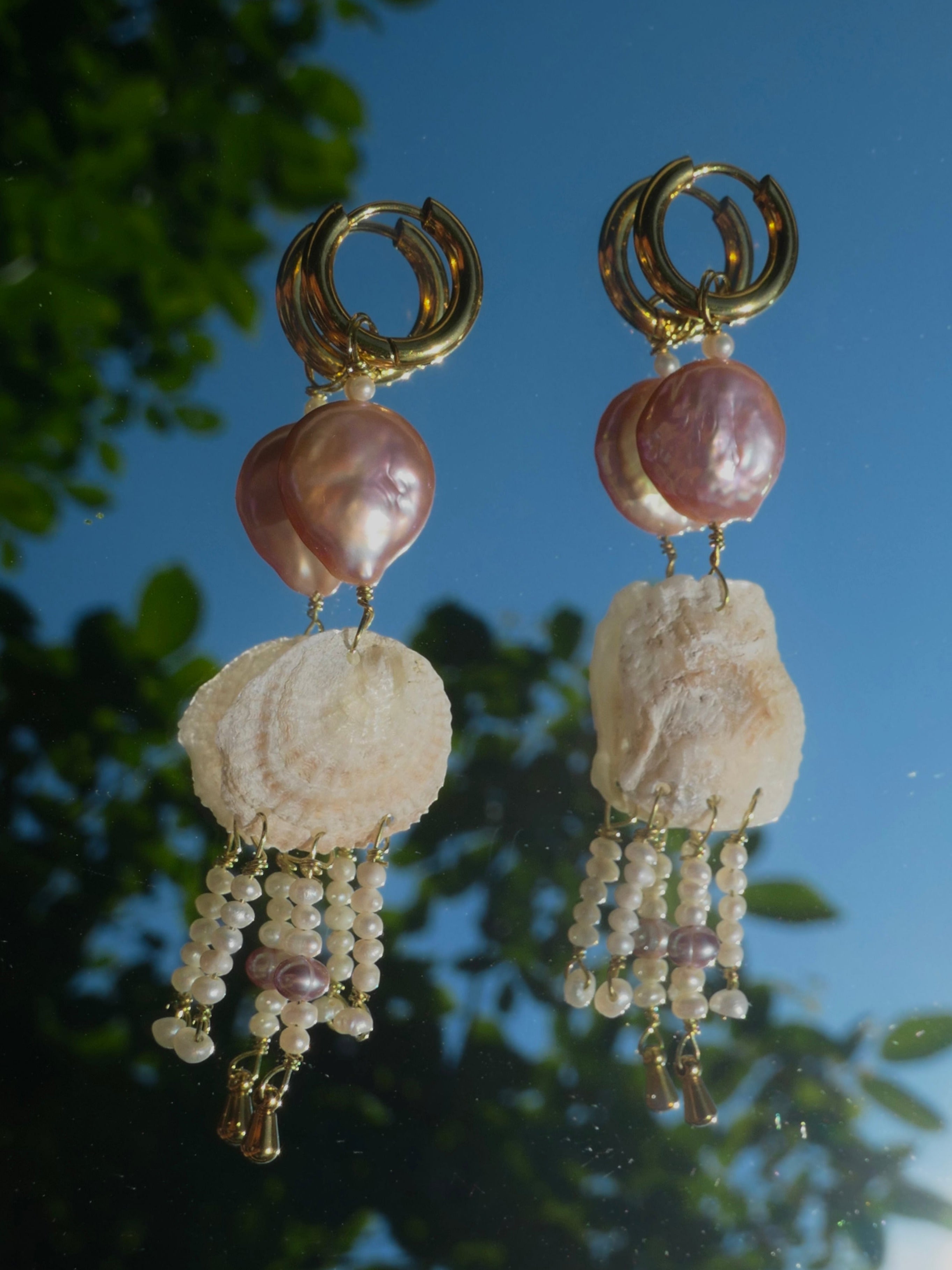 Medusa Muschelohrring