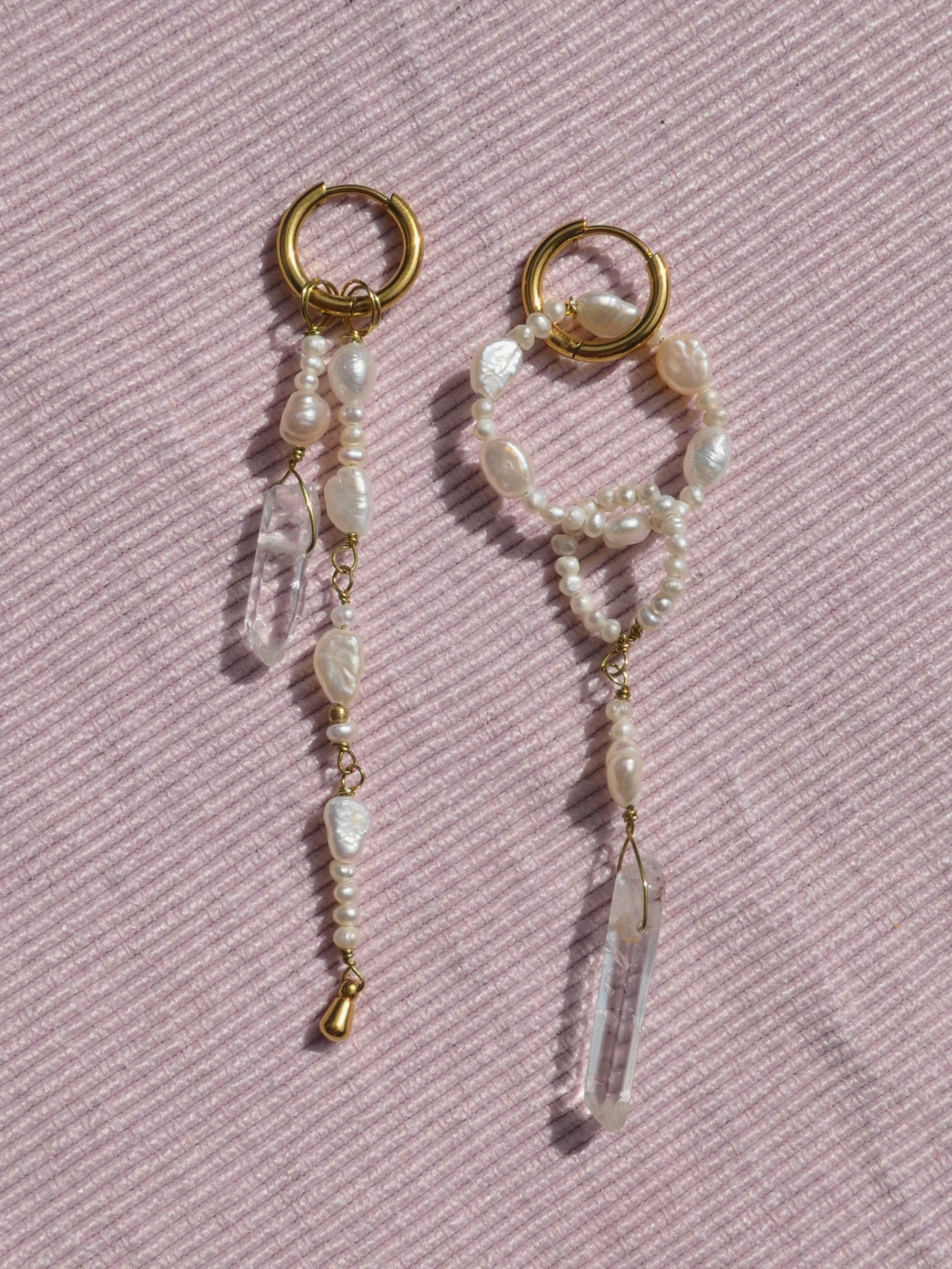 Crystal Loop Perlenohrring