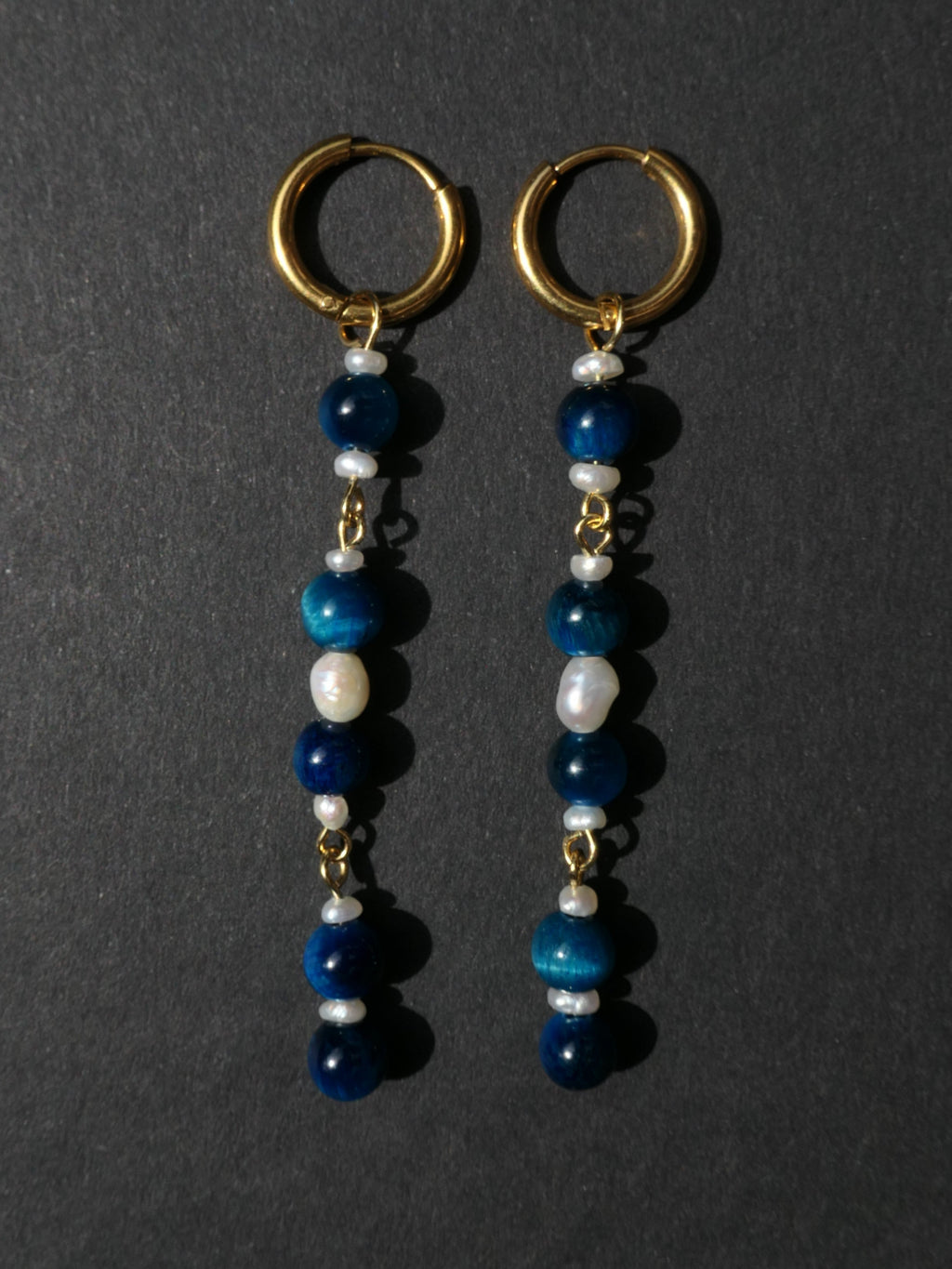 Blue Tiger Eye Ohrring