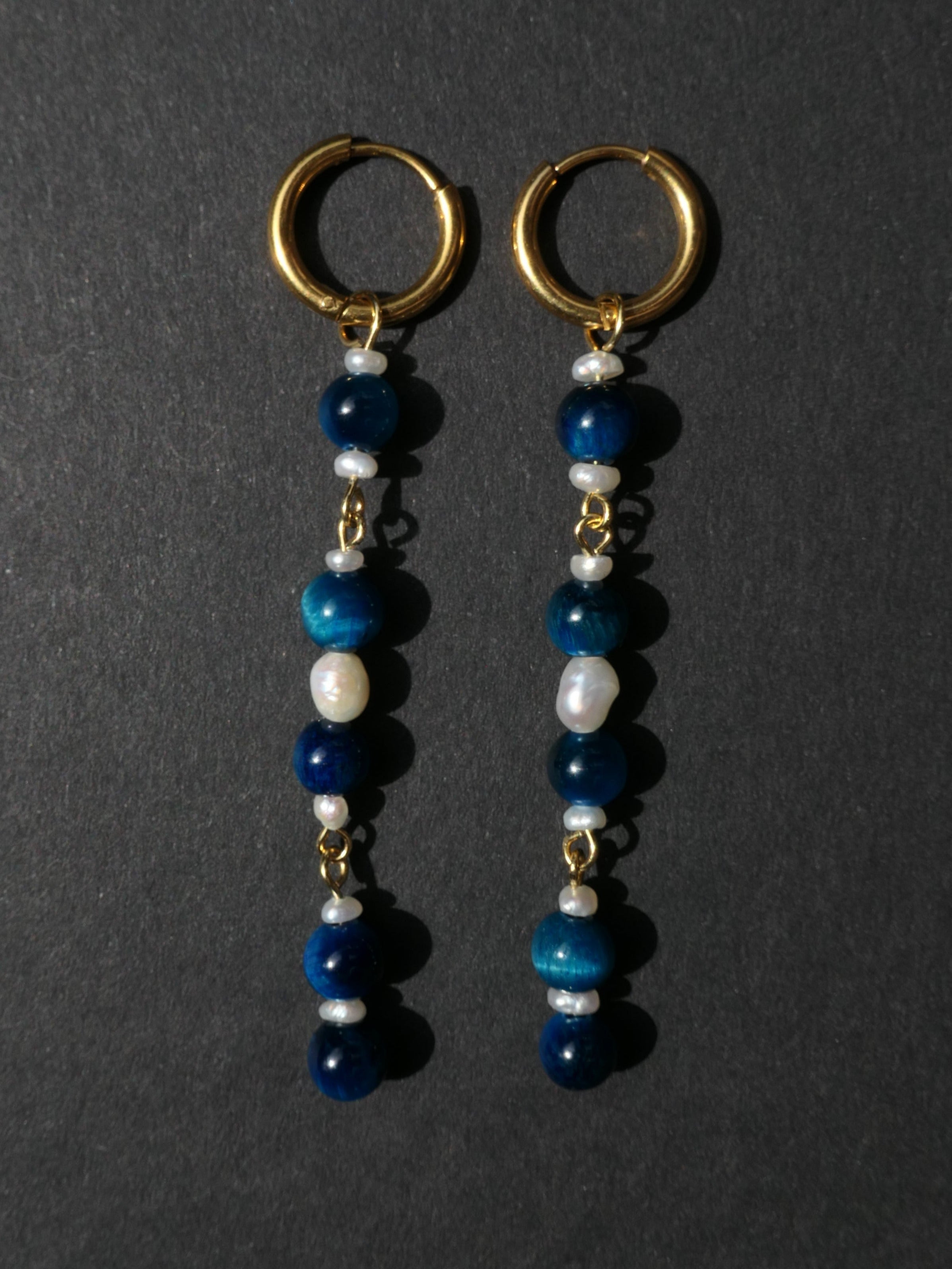 Blue Tiger Eye Ohrring