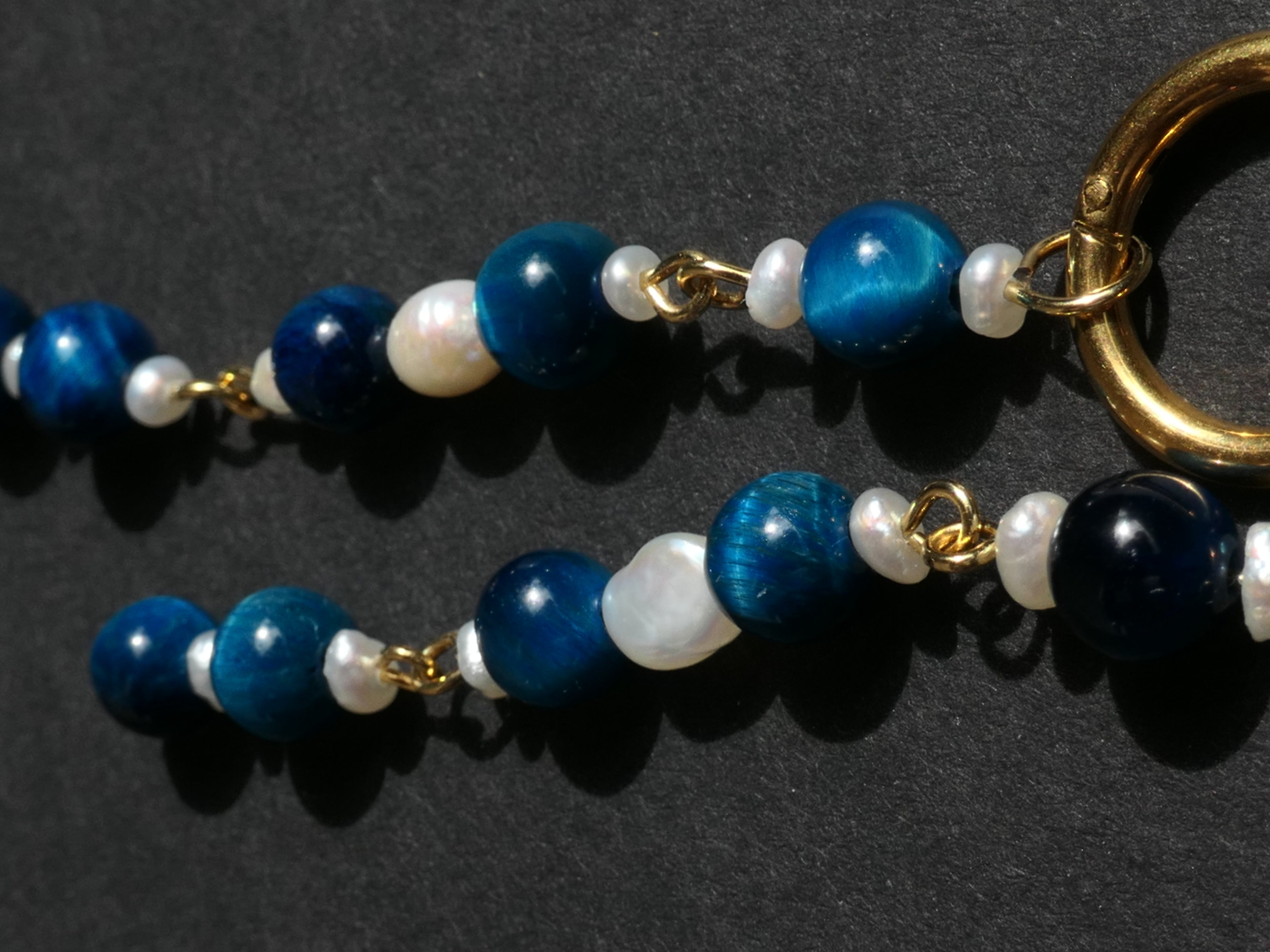 Blue Tiger Eye Ohrring