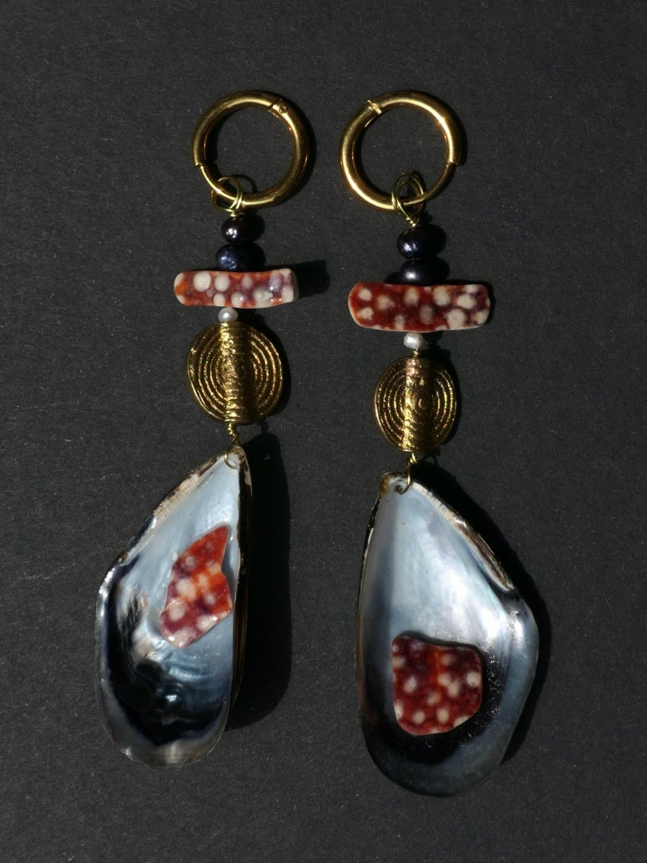 Skelviðra Muschelohrringe