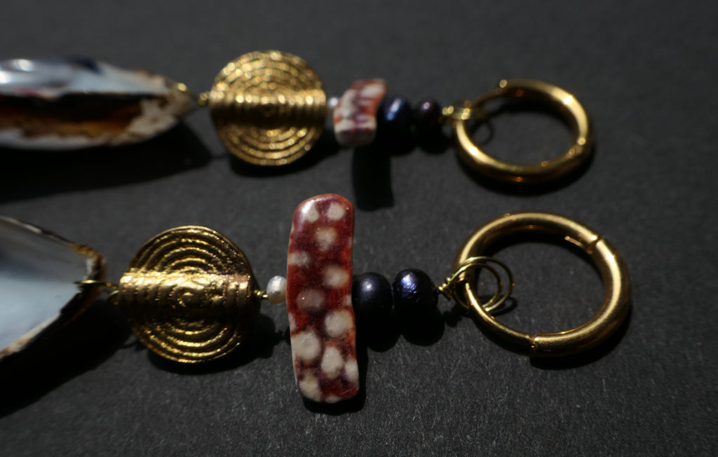 Skelviðra Muschelohrringe