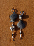 Black Venusmuschel Ohrring