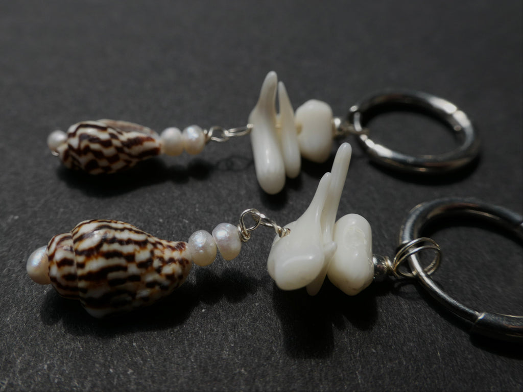 Pattern Tide Muschelohrringe